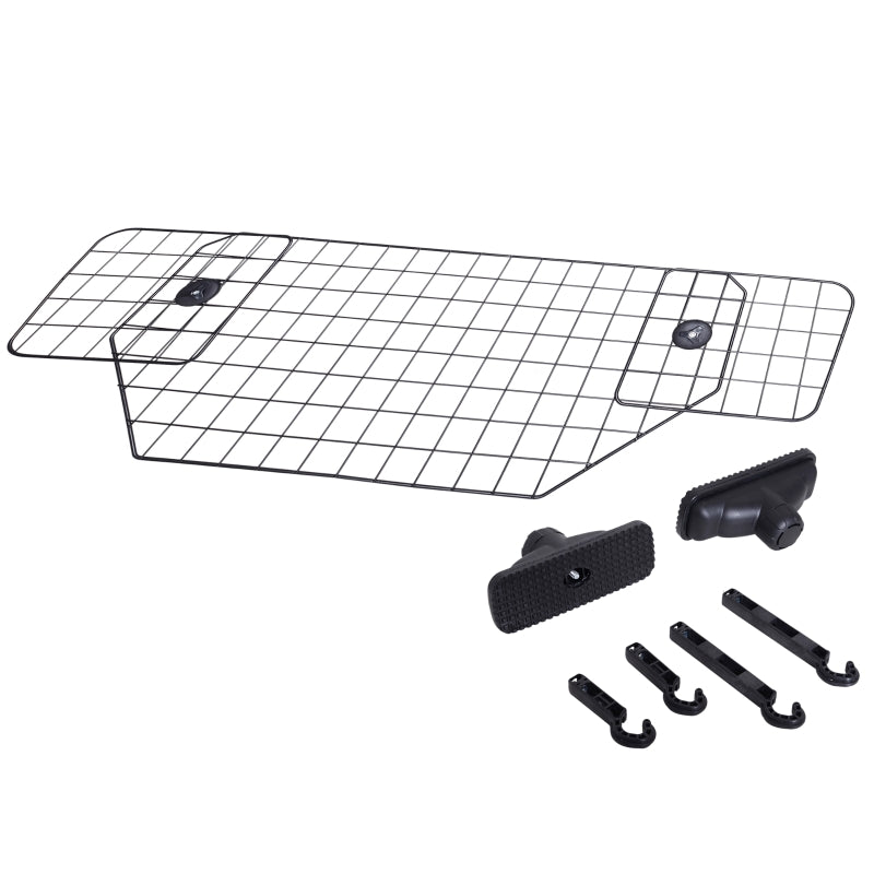 Verstelbaar zwart hondenrek voor auto – 89–122 x 41 cm universeel model