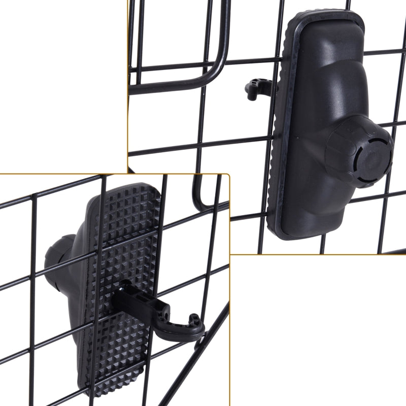 Verstelbaar zwart hondenrek voor auto – 89–122 x 41 cm universeel model