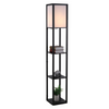 Zwarte vloerlamp 160 cm met geïntegreerde opbergruimte voor meer sfeer en organisatie | Zenzee