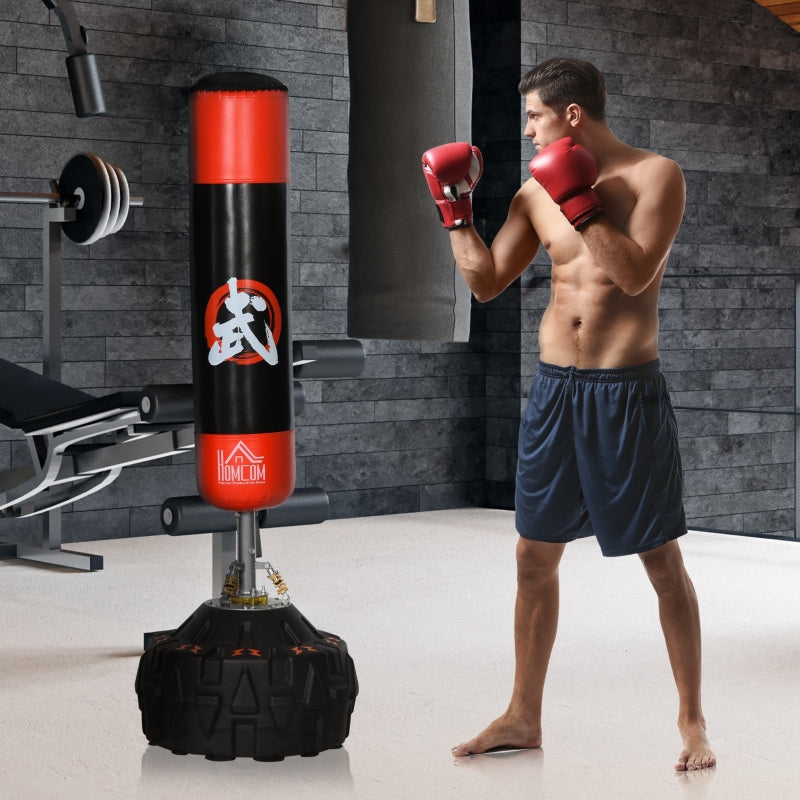 Staande bokszak Ø60 x 180 cm – Realistische boksdummy voor intensieve training thuis