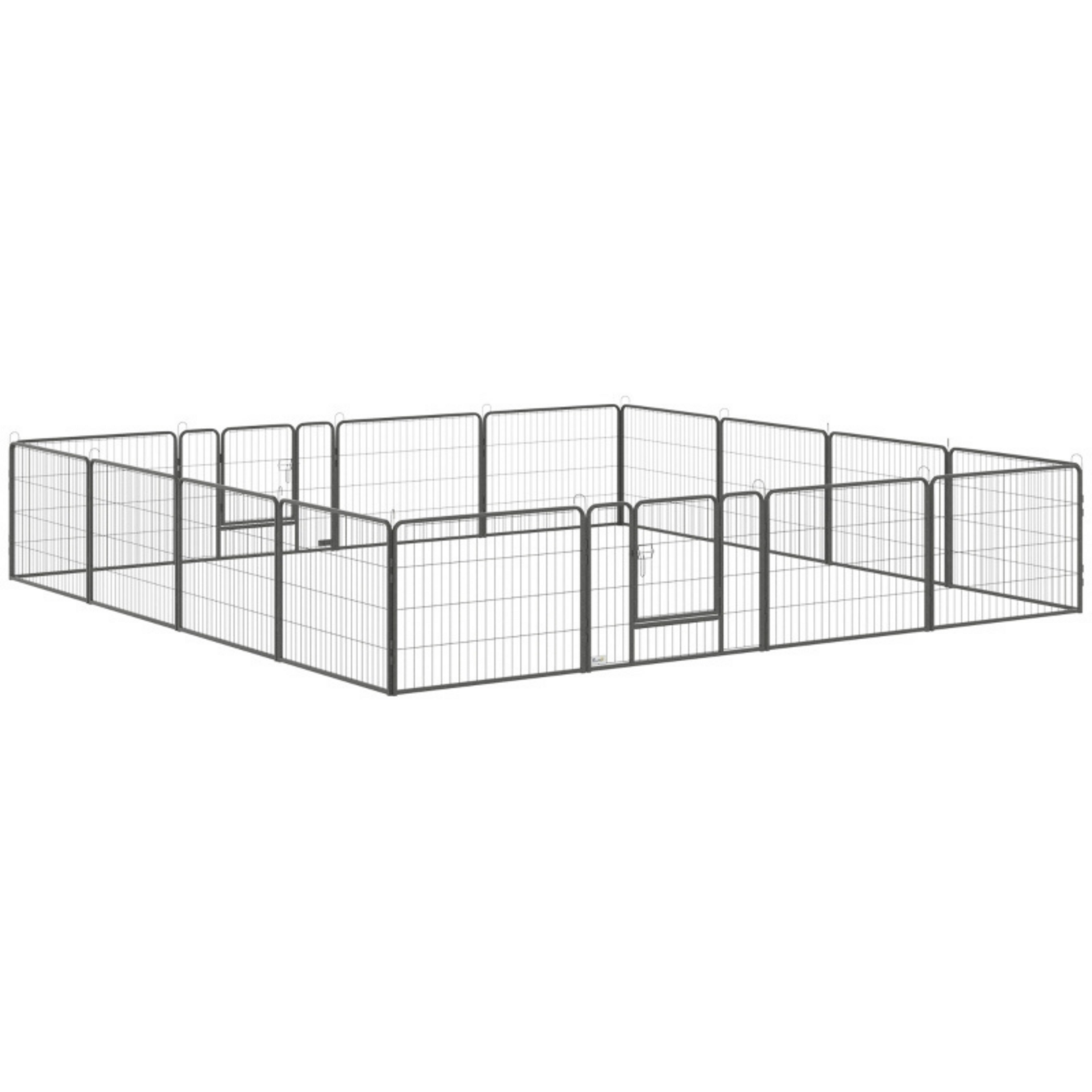 Stalen hondenkennel XXL – 320 x 320 x 60 cm puppyren