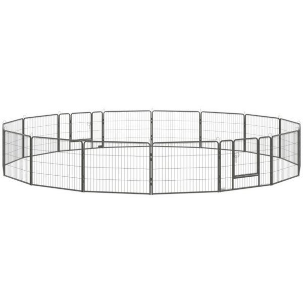 Stalen hondenkennel XXL – 320 x 320 x 60 cm puppyren