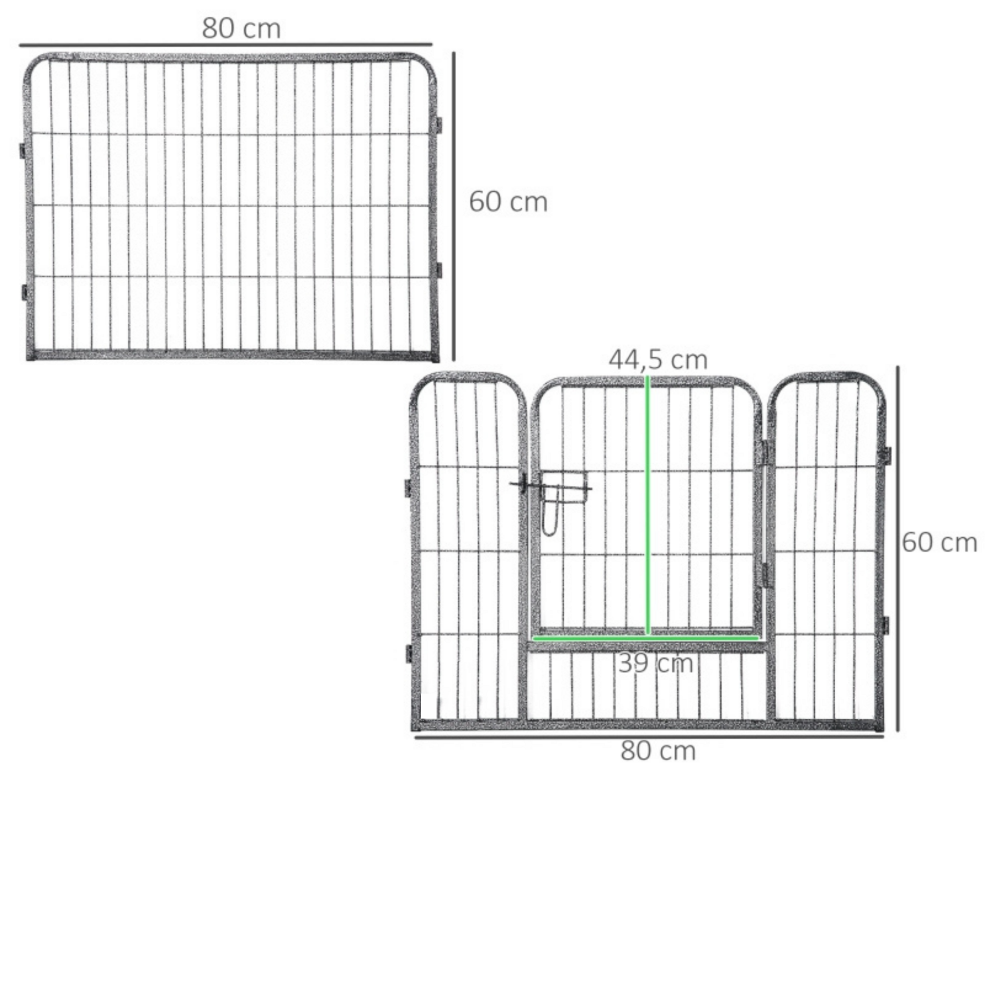 Stalen hondenkennel XXL – 320 x 320 x 60 cm puppyren
