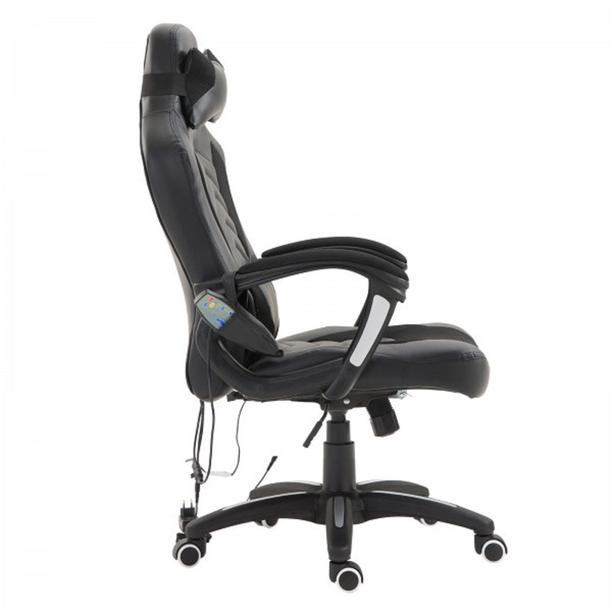 Zwarte Ergonomische Gamestoel met Massage- en Warmtefunctie