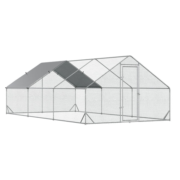Ruim stalen kippenhok 3x6x2 meter voor 12 tot 18 kippen