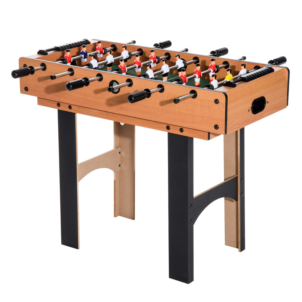 voetbaltafel pooltafel hockey tafeltennistafel 87 x 43 x 73 cm multifunctionele speeltafel met stevig houten frame en zwarte poten