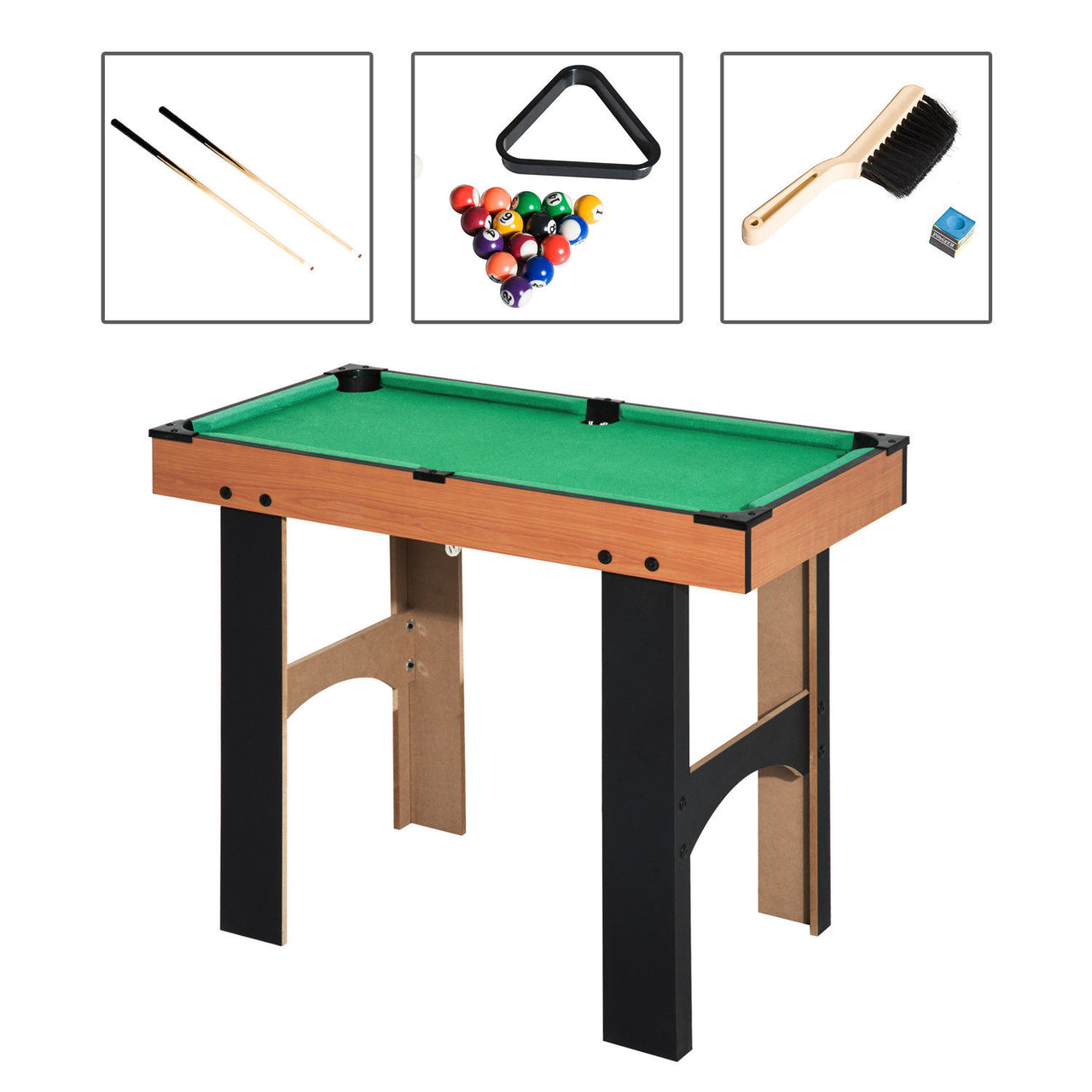 voetbaltafel pooltafel hockey tafeltennistafel 87 x 43 x 73 cm met accessoires voor veelzijdig spelplezier