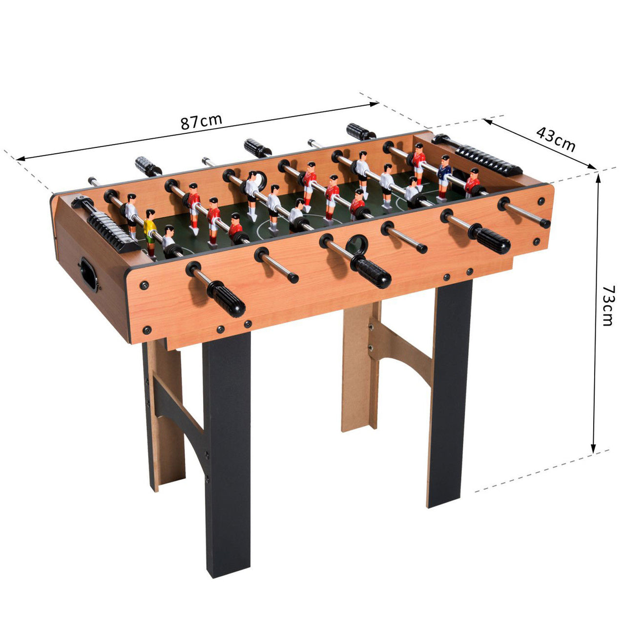 voetbaltafel pooltafel hockey tafeltennistafel 87 x 43 x 73 cm multifunctionele speeltafel voor diverse spellen en weinig ruimtegebruik