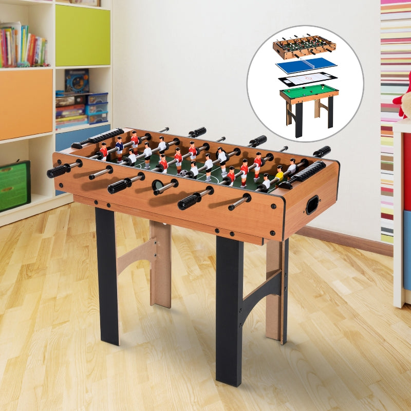 voetbaltafel pooltafel hockey tafeltennistafel 87 x 43 x 73 cm multifunctionele 4-in-1 speeltafel voor binnen gebruik