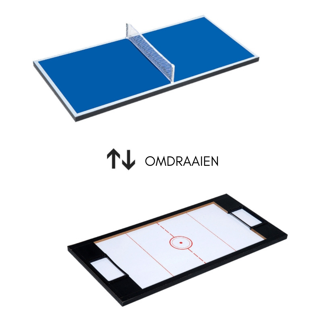 voetbaltafel pooltafel hockey tafeltennistafel 87 x 43 x 73 cm multifunctionele speeltafel met twee kanten voor tafeltennis en hockey