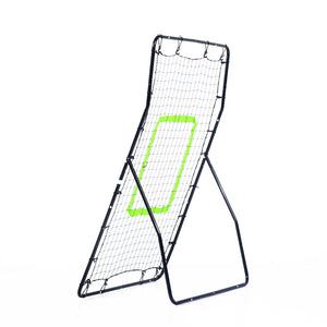 Voetbal rebounder Kickback 126x75 cm zwart voor betere balcontrole en training met stevig stalen frame en net