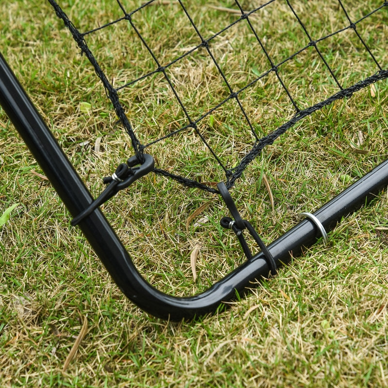 Voetbal rebounder Kickback 126x75 cm zwart voor betere balcontrole en training