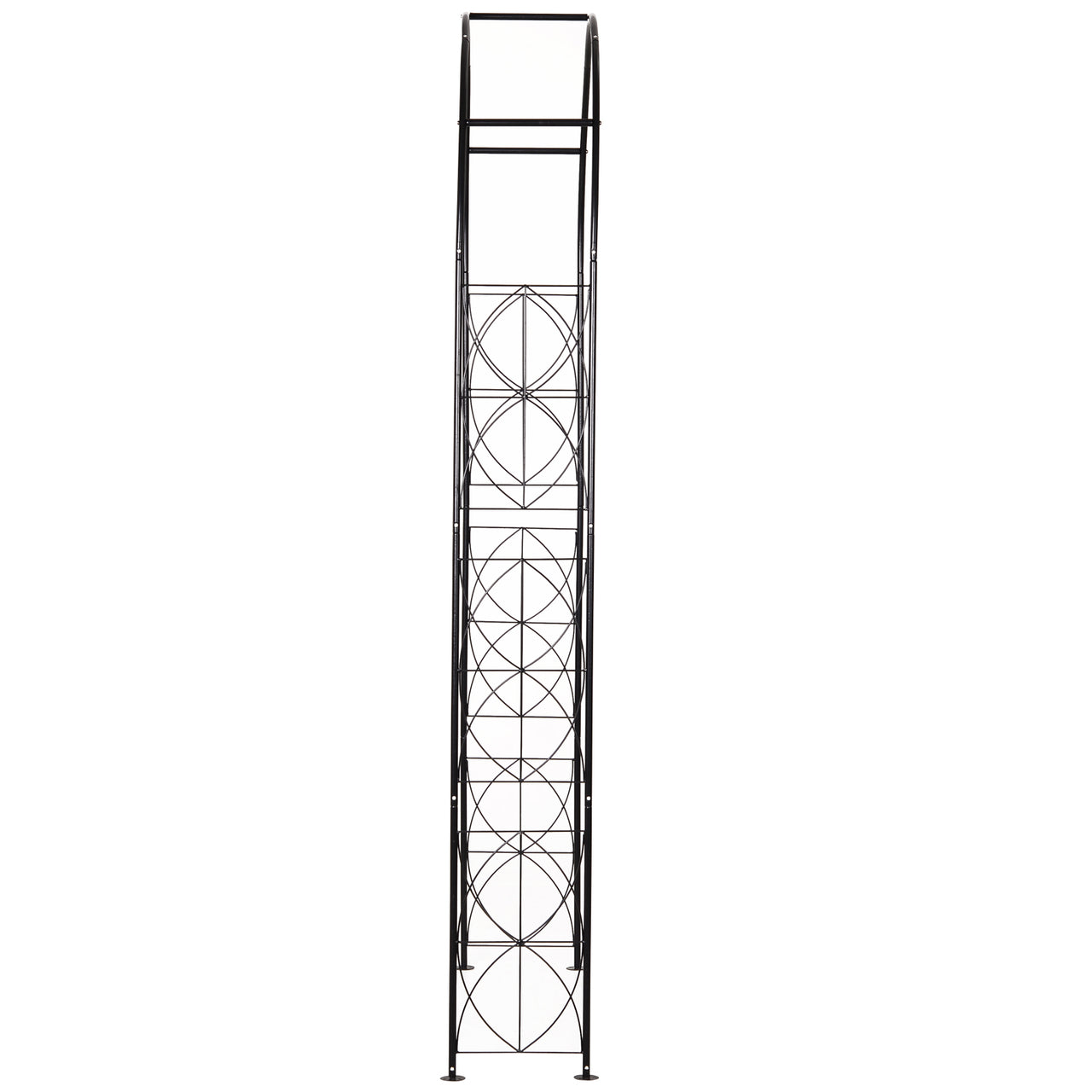 Rozenboog tuinboog voor klimplanten metaal zwart 230 x 114 x 30 cm