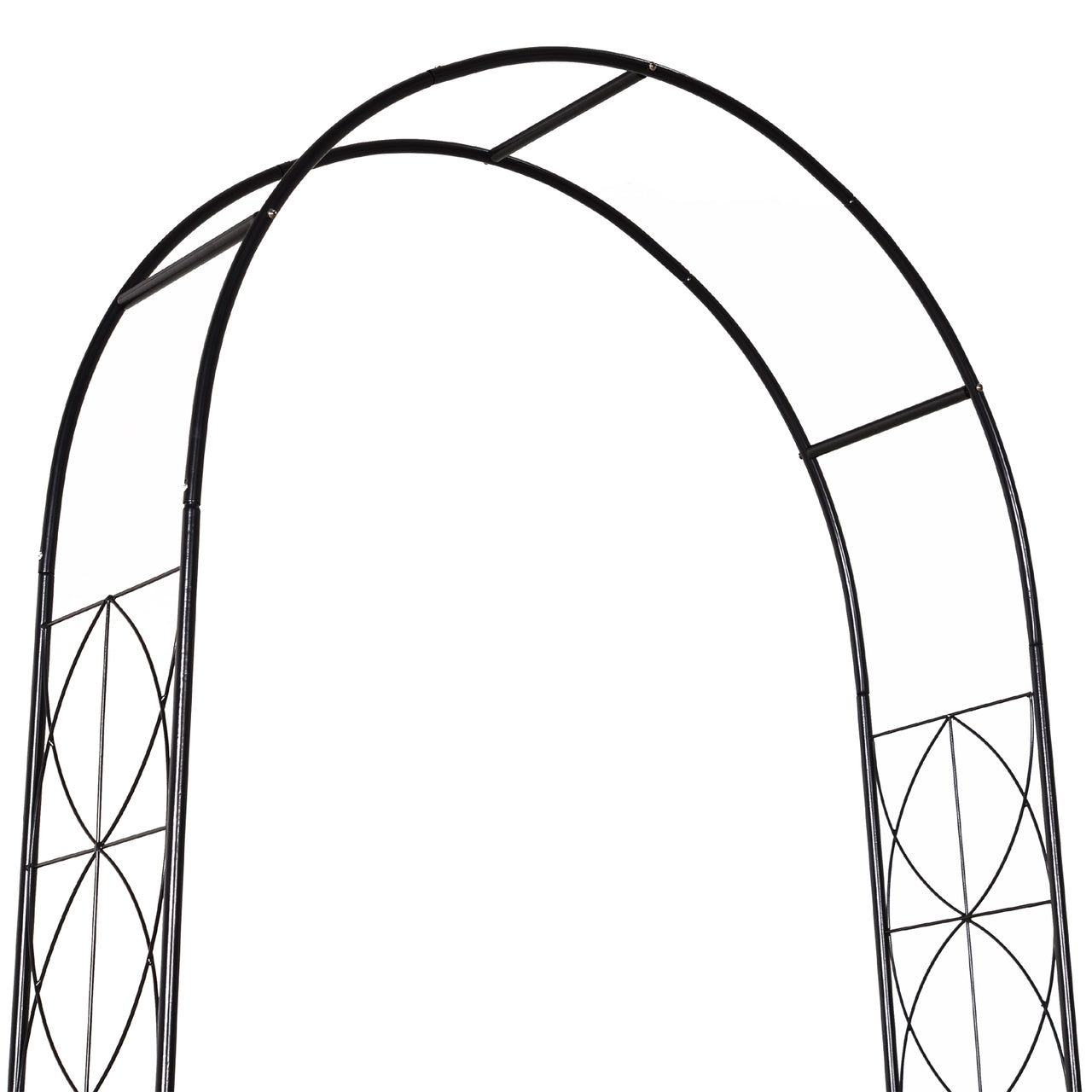 Rozenboog tuinboog voor klimplanten metaal zwart 230 x 114 x 30 cm