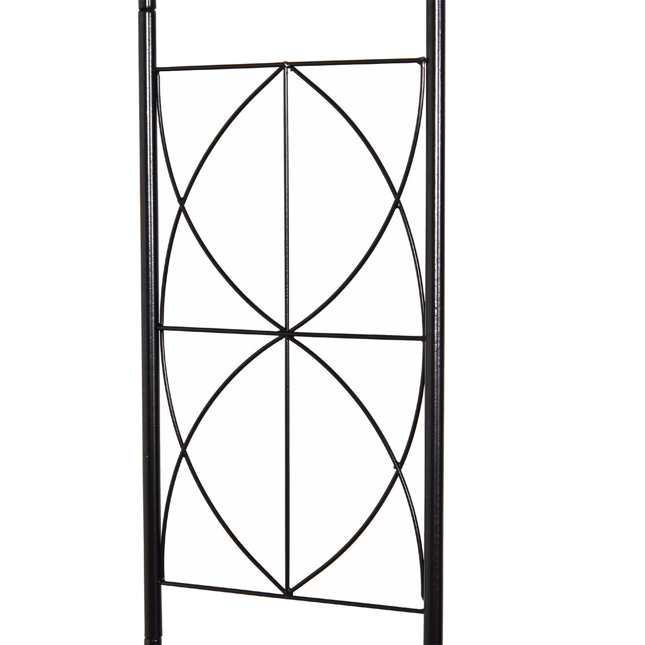 Rozenboog tuinboog voor klimplanten metaal zwart 230 x 114 x 30 cm