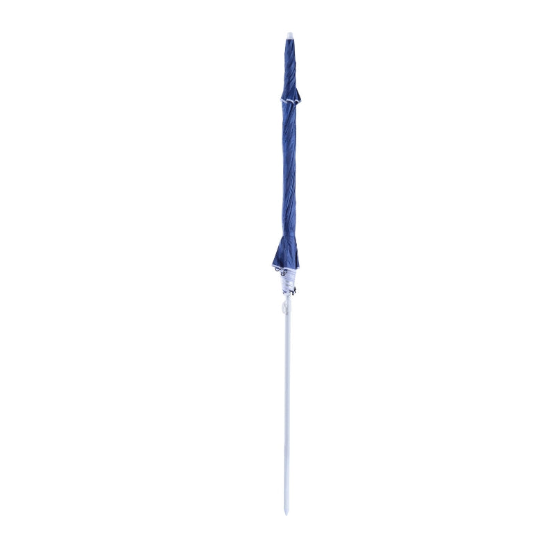 Blauwe strandparasol 210x222 cm met zonnescherm voor schaduw en comfort