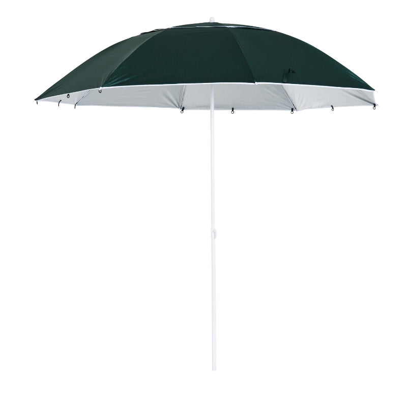 Groene strandparasol 210x222 cm met zonnescherm voor schaduw en comfort | Zenzee
