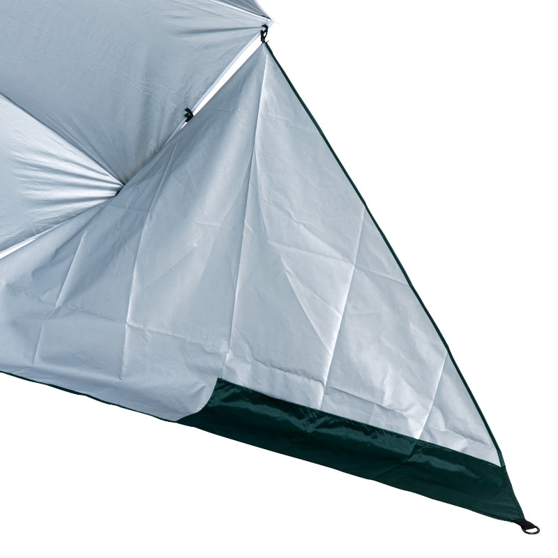 Groene strandparasol 210x222 cm met zonnescherm voor schaduw en comfort | Zenzee