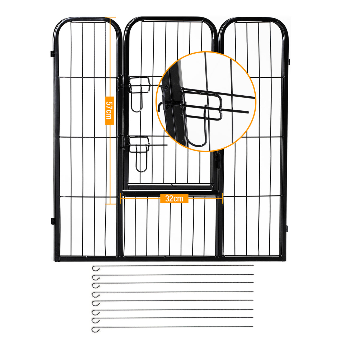 Ruime stalen puppyren van 80 cm hoog XL – ideaal als ruime hondenren of kennel | Zenzee