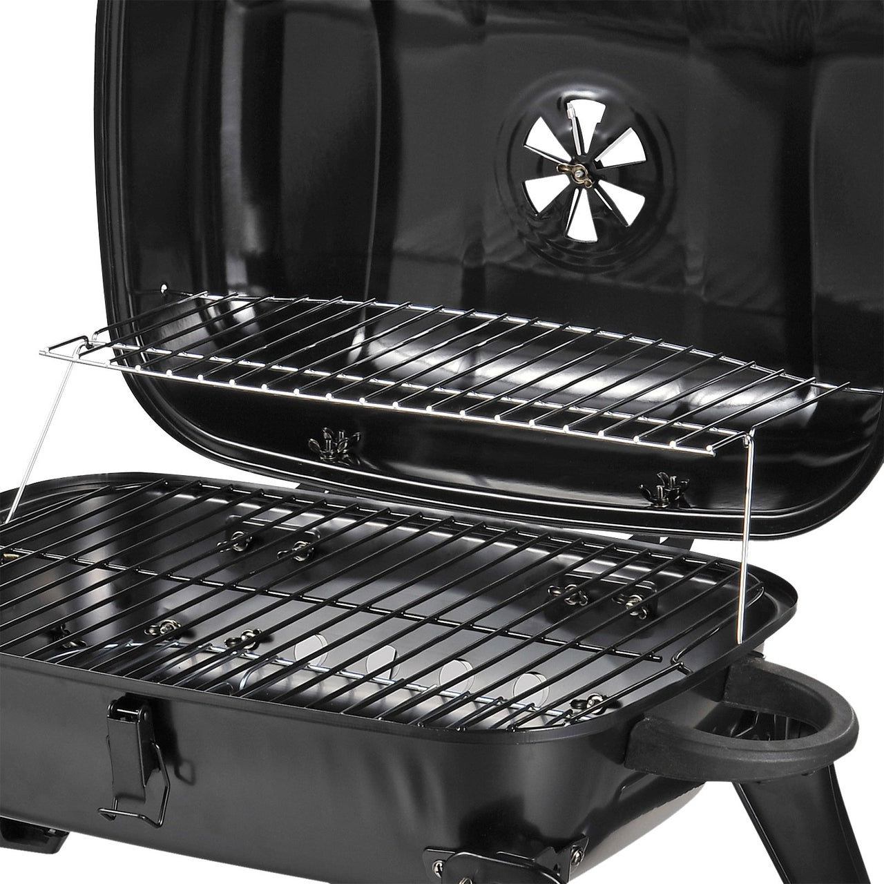 Draagbare houtskool barbecue zwart – compact tafel bbq voor buitengebruik | Zenzee