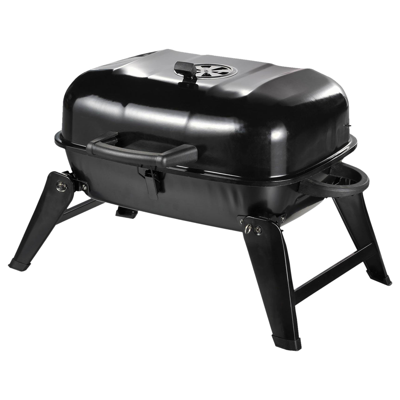 Draagbare houtskool barbecue zwart – compact tafel bbq voor buitengebruik | Zenzee