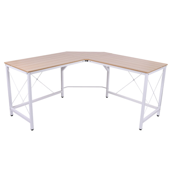 Modern wit hoekbureau 150x150 cm– Ruimtebesparend design voor werk of studie