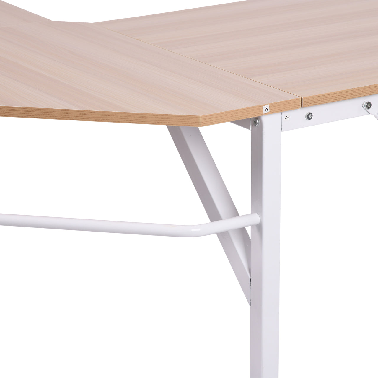Modern wit hoekbureau 150x150 cm– Ruimtebesparend design voor werk of studie