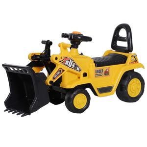 3-in-1 loopauto graafmachine bulldozer– Speelgoed 80 cm lang met zitplek en werkende graafarm voor kinderen