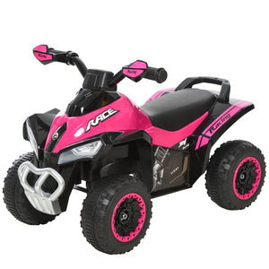 Roze quad loopauto 68x38x44 cm met muziek – veilig en leuk voor leeftijd 8-36 maanden met realistisch raceontwerp