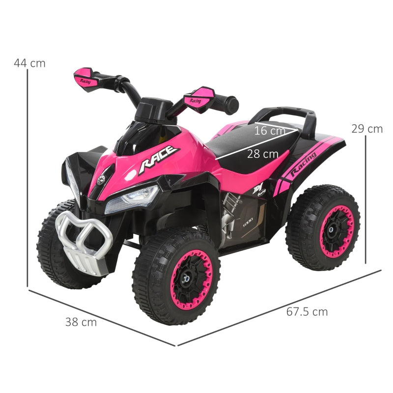 Roze quad loopauto 68x38x44 cm met muziek – veilig en leuk voor  leeftijd 8-36 maanden