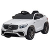 Witte elektrische kinderauto AMG – met afstandsbediening en muziekfuncties