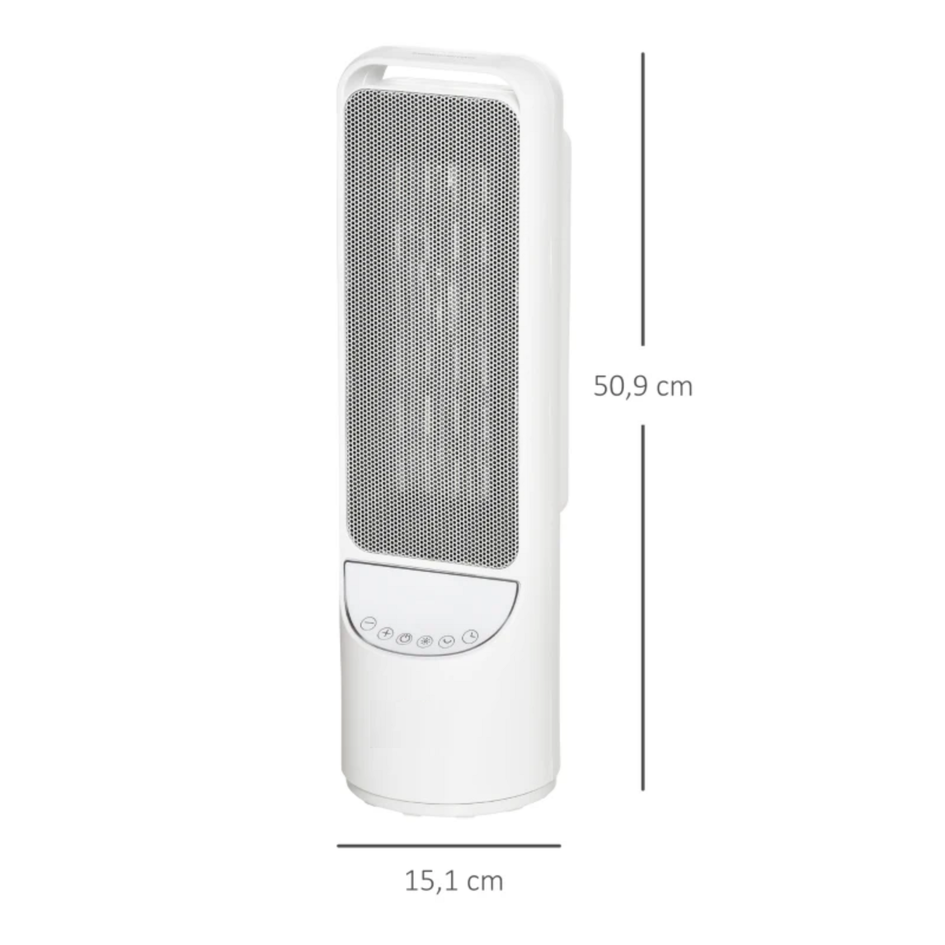 Keramische kachel 2000W wit zwart – met afstandsbediening en Regelbare thermostaat