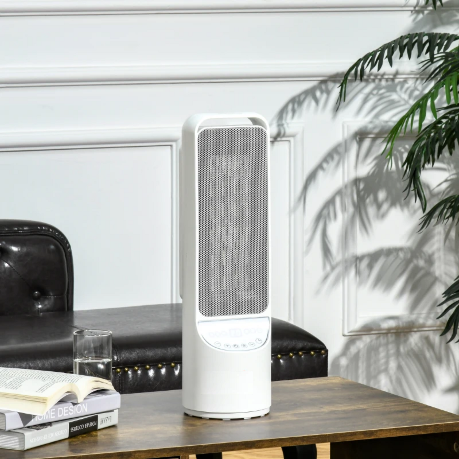 Keramische kachel 2000W wit zwart – met afstandsbediening en Regelbare thermostaat