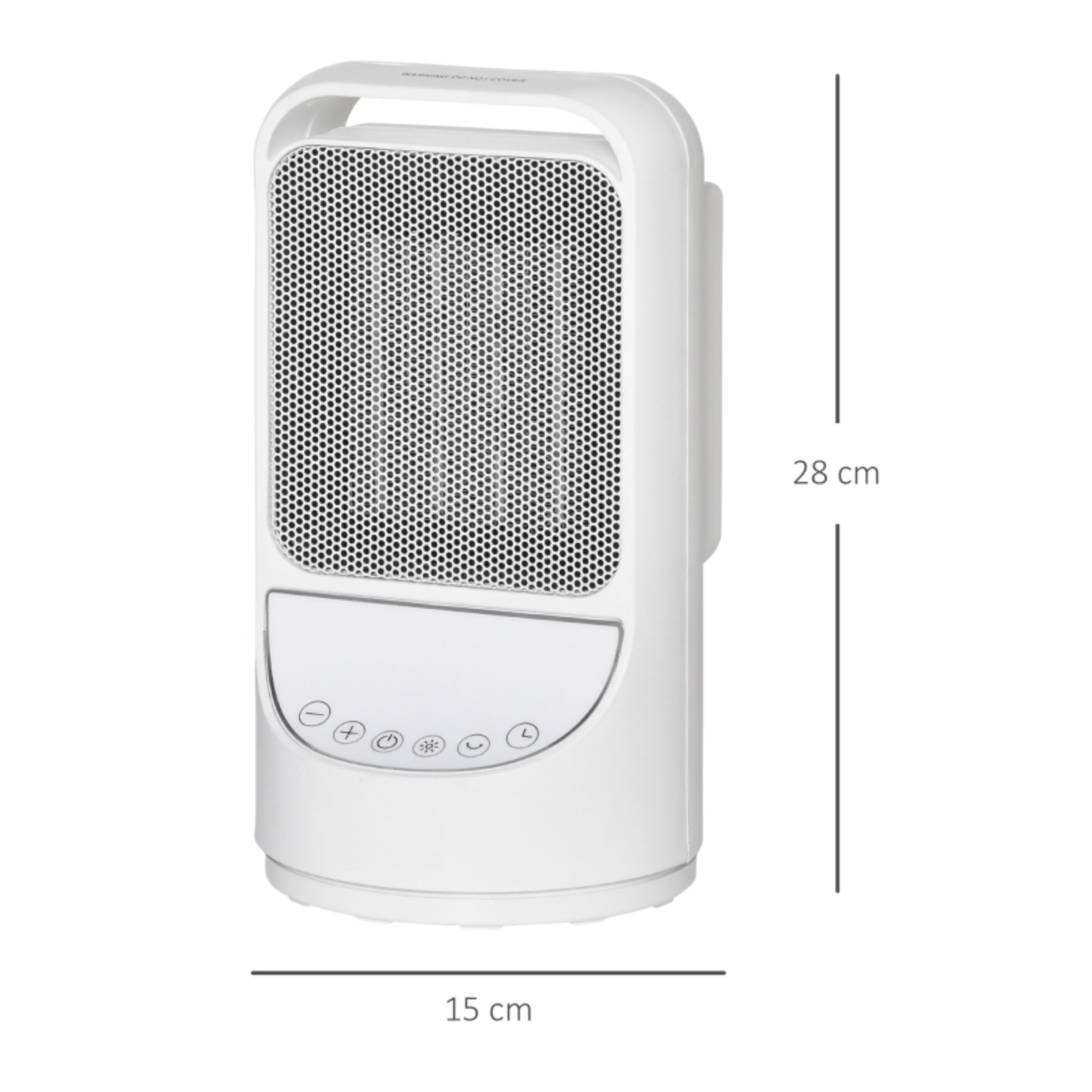Keramische kachel 1500W wit zwart – met afstandsbediening en Regelbare thermostaat