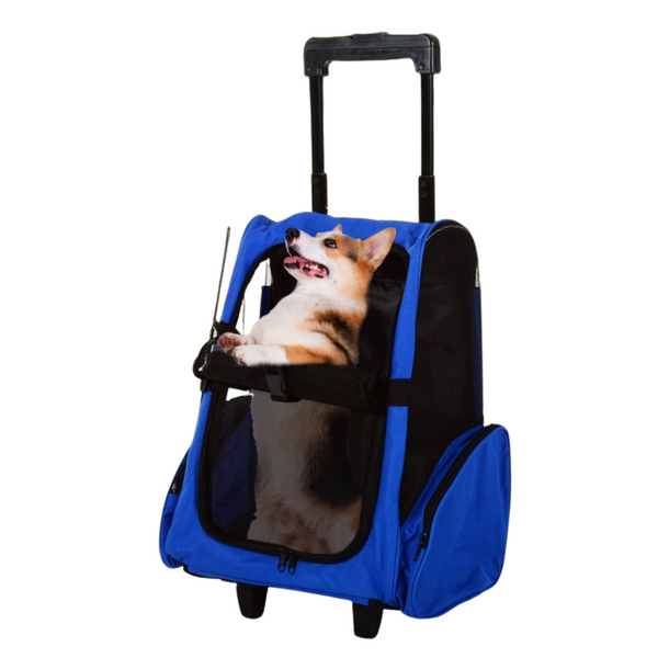 Hondenreismand en rugzak met wielen – comfortabel reizen voor je hond