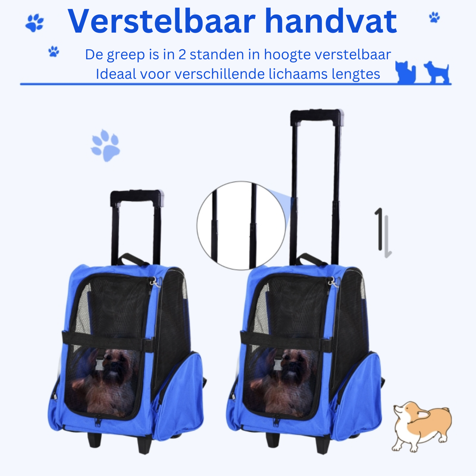 Hondenreismand en rugzak met wielen – comfortabel reizen voor je hond