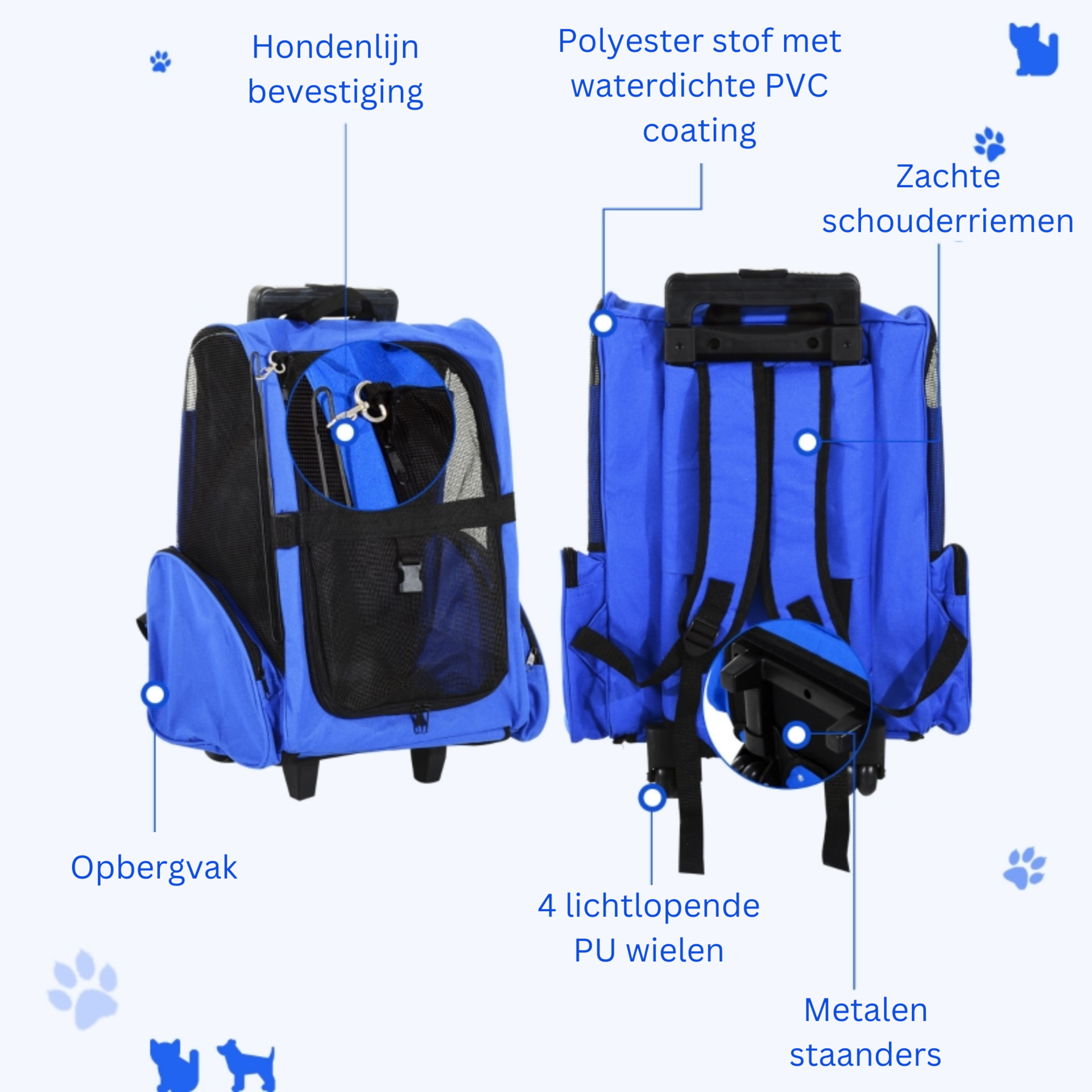 Hondenreismand en rugzak met wielen – comfortabel reizen voor je hond
