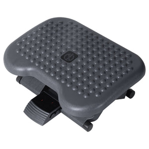 Ergonomische voetensteun (verstelbaar, grijs) met antislip oppervlak voor meer comfort tijdens lange werkdagen aan bureau