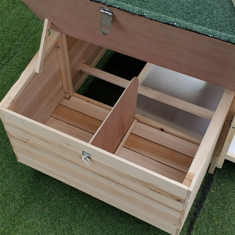 Kippenhok met uitloopren – waterdicht dak & schuiflade – 196×76×97?cm