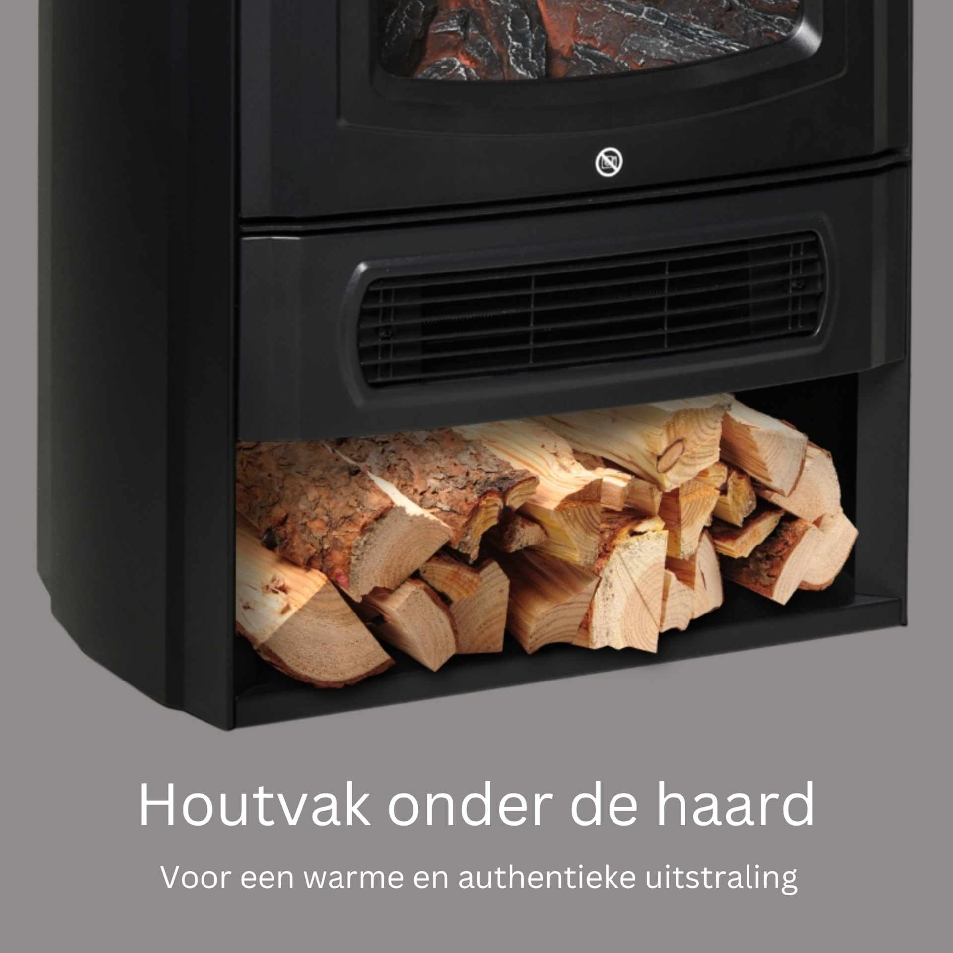 Vrijstaande elektrische sfeerhaard 2000W met zijruiten – stijlvolle warmte en gezelligheid