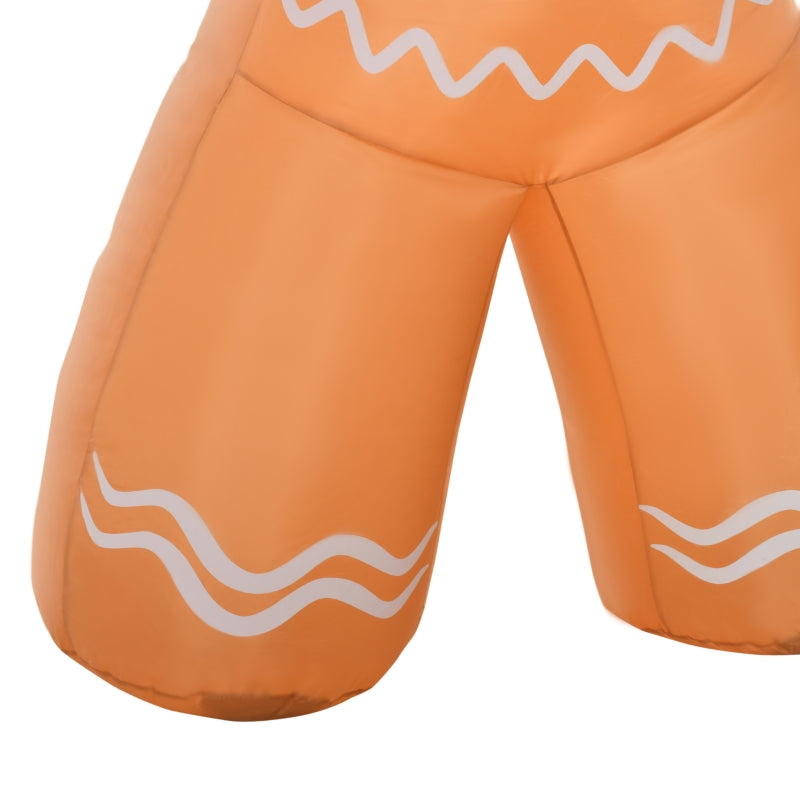 Grote opblaasbare Gingerbread Man met LED-lamp kerstdecoratie 170 cm