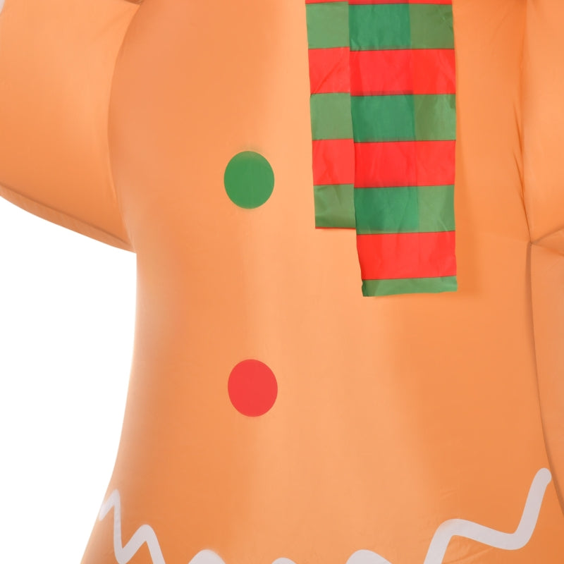 Grote opblaasbare Gingerbread Man met LED-lamp kerstdecoratie 170 cm