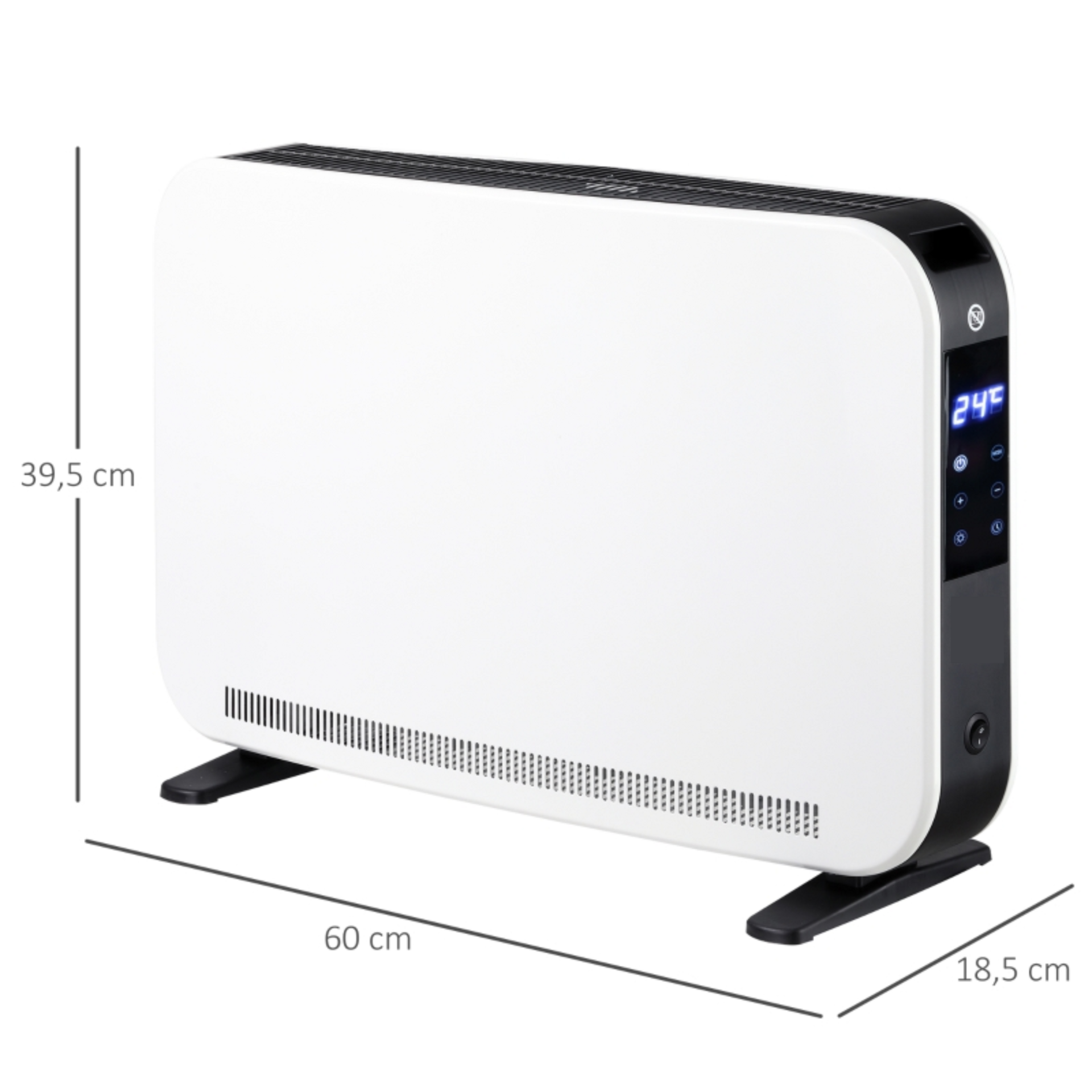 2180 watt convectorkachel met thermostaat – efficiënte en regelbare warmte