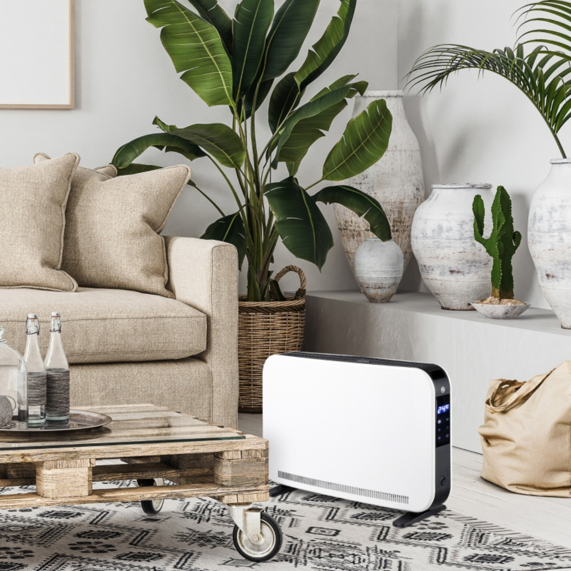 2180 watt convectorkachel met thermostaat – efficiënte en regelbare warmte