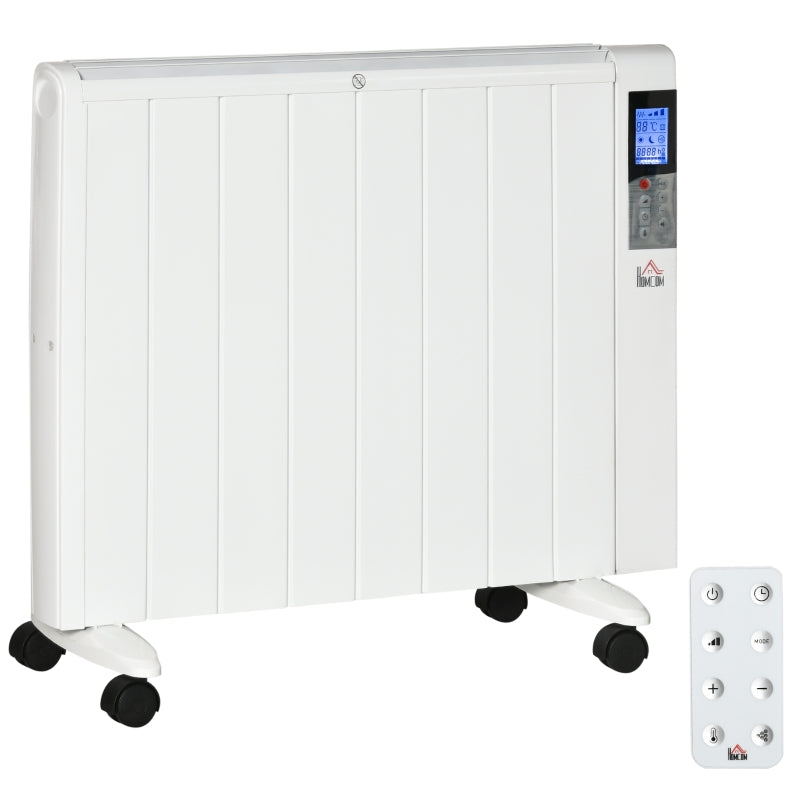Elektrische Rol Radiator Elektrische radiator verrijdbaar wit met wandmontage | Nuvido – nuvido.nl