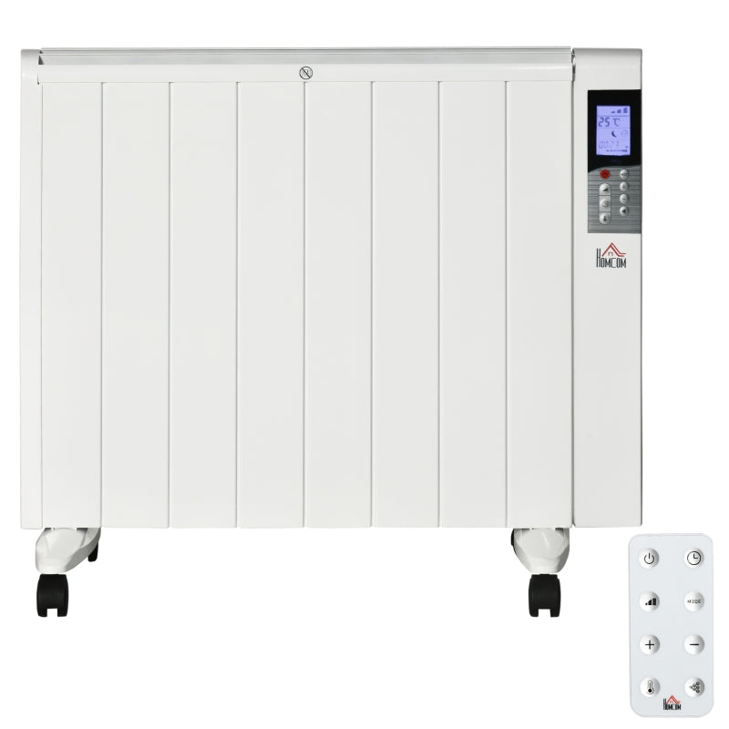 Elektrische Rol Radiator Elektrische radiator verrijdbaar wit met wandmontage | Nuvido – nuvido.nl