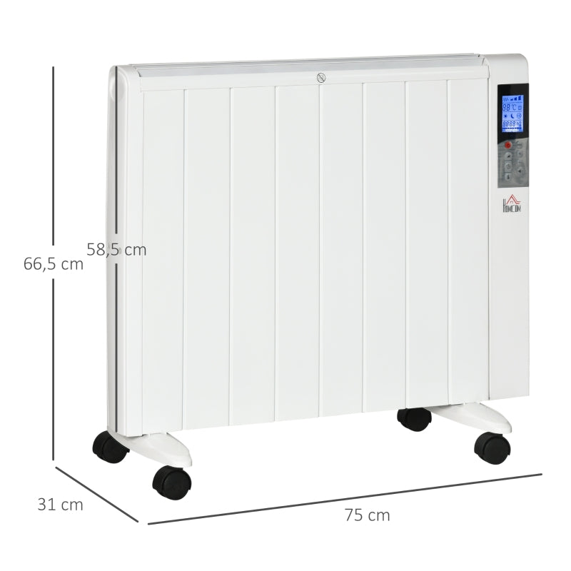 Verrijdbare elektrische radiator met wandmontage-optie – flexibel en efficiënt verwarmen