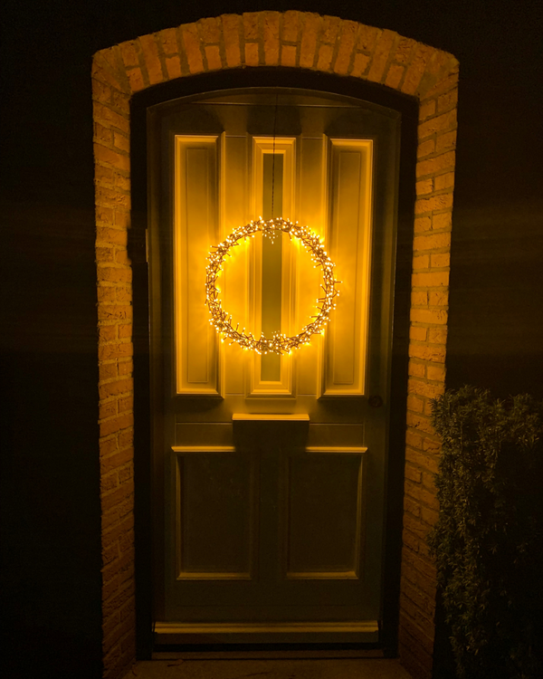 Verlichte kerstkrans Ø69 cm met 600 LED's – sfeervolle decoratie voor binnen en buiten