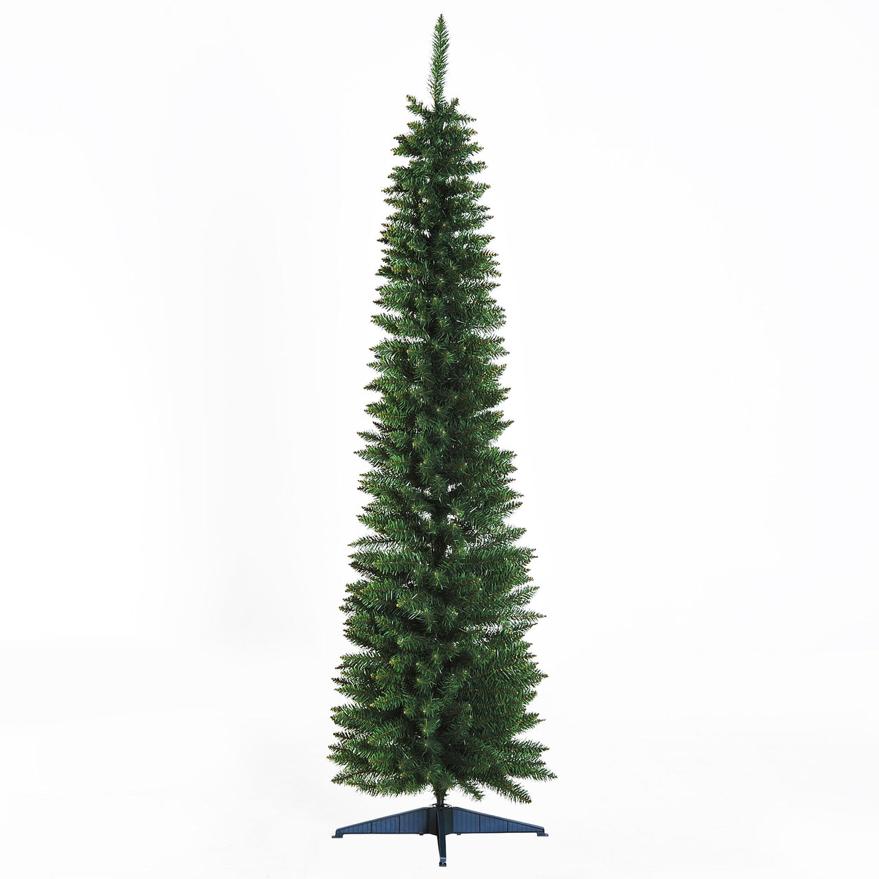 Smalle kunstkerstboom 180 cm penciltree ideaal voor smalle ruimtes groen met natuurlijke volle takken