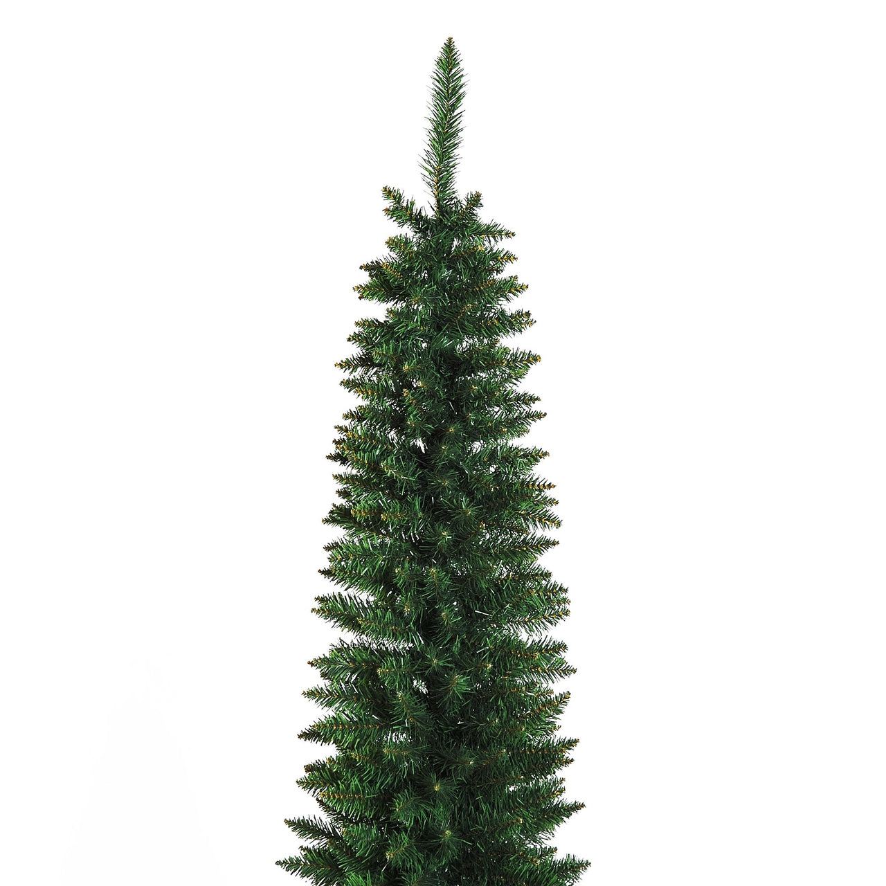 Smalle kunstkerstboom 180 cm penciltree ideaal voor smalle ruimtes groen met fijne takken en natuurlijke uitstraling